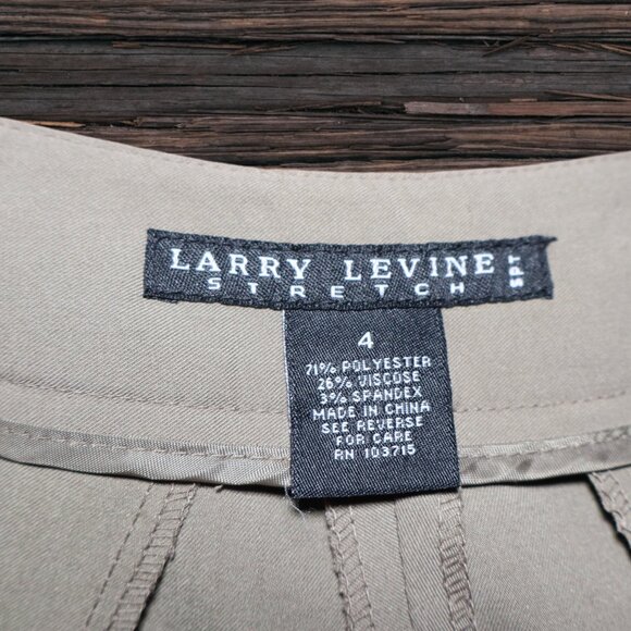 Larry Levine Stretch, Dress Capris, Khaki - Picture 4 of 4
